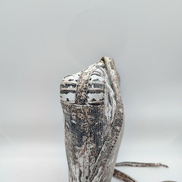 Hobo Exotic Snake Leather Crossbody Adjustable Boho Reptile Original Neutral - Picture 6 of 11